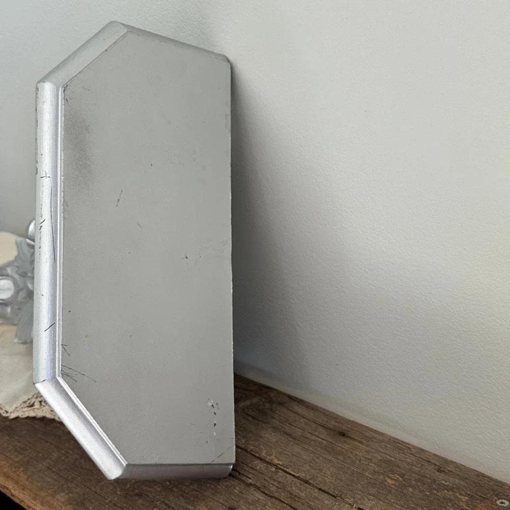 Vintage Silver Acanthus Leaf Wall Corbel Floating Shelf Ornate Hollywood Regency